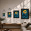 Sunset Paradise Tropical - Framed Print-971858956-971858953