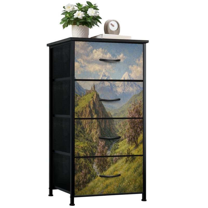 Commode pour la chambre à coucher avec 4 tiroirs de rangement Mount Ararat Turquie vus d'Arménie, Caucase, Commodes
