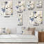 Horloge murale moderne abstraite rose doré, beige et pastel foncé-2126330889