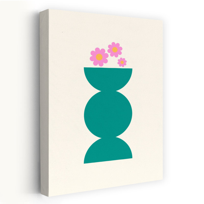 Art contemporain, art floral coloré, H 24 po x l 16 po