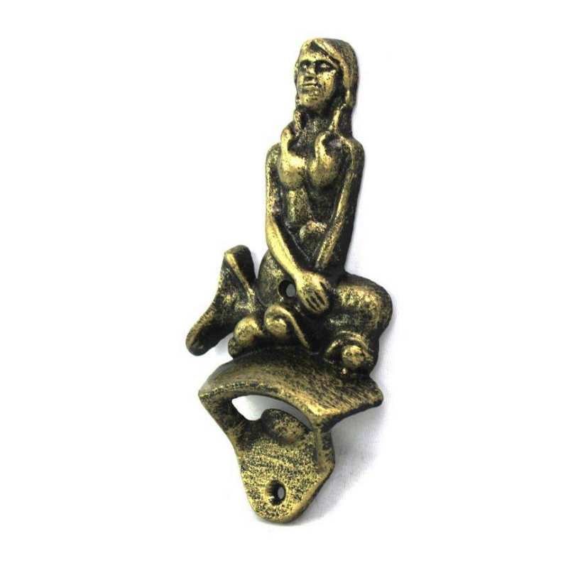 Ouvre-bouteille Justina Mermaid, Or antique
