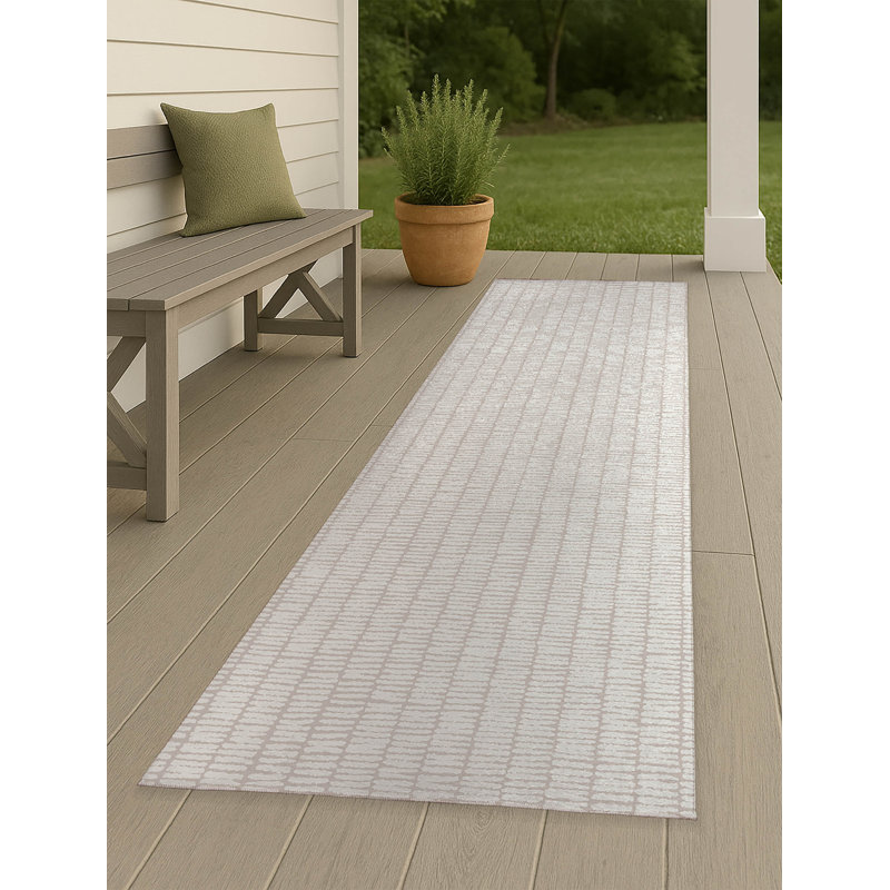Ricky Row Non-Slip Outdoor Rug, Runner 2'6" x 8'