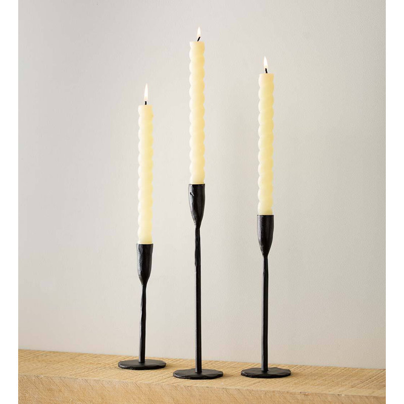 Bougeoirs en fer, ensemble de 3