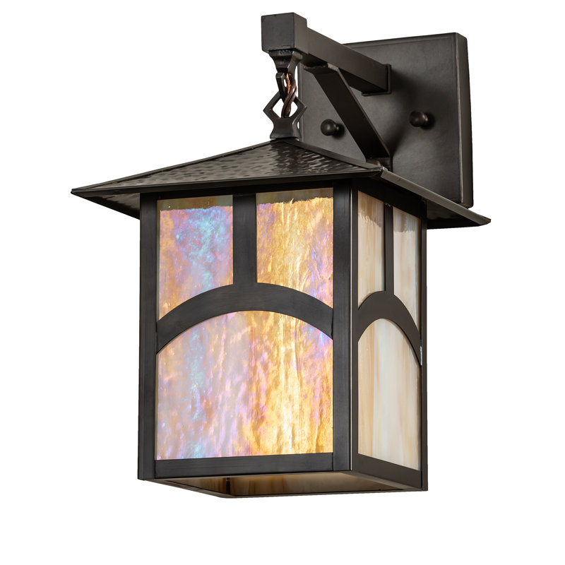 Rustic Lodge Solid Brass Armed Sconce