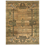 Orange Alchemy Traditional Silk Wool Blend Rug - 7'11" x 10'9"