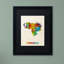 « venezuela aquarelle map », impression sur toile encadrée-15722231