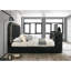 Lit tapissier Kana avec DEL en noir-2078291010