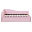 Lit de jour simple tapissier en L rembourré en forme de L avec lit gigogne, rose-1497479332