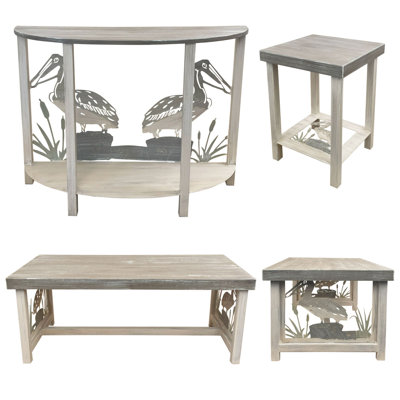Ensemble de table de bureau 1 table de canapé arrondie, 1 table basse rectangulaire, 2 tables de bout carrées en fer