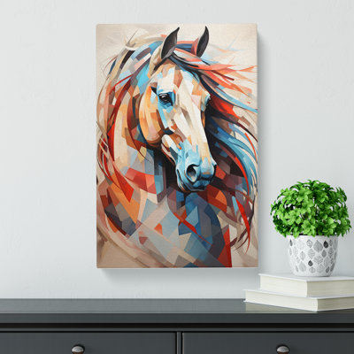Horse Geometric - Wrapped Canvas