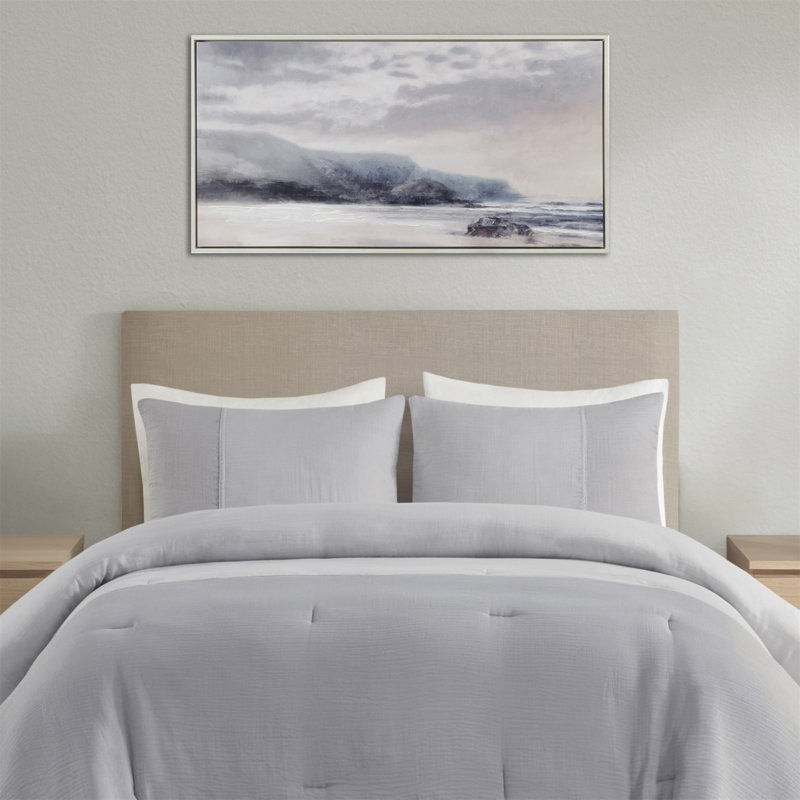Hand Embellished Landscape Framed Canvas Wall Art