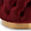 Velvet Tufted Round Solid Colour Cocktail Ottoman-1006697003