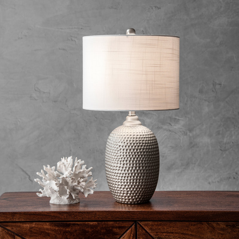 Lampe de table gris étain 21 po Bogan