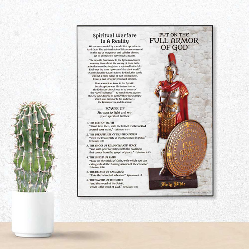 PLQ ARMURE MURALE DE DIEU PLEIN VERT MDF 8X10