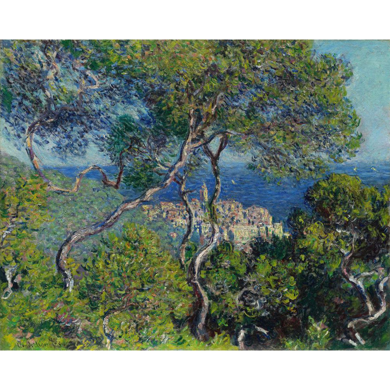 "Bordviera" par Claude Monet - Toile tendue avec châssis, H 18 po x l 14 po