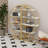 4 Tier Unique Round Bookshelf, Modern Bookcase Bookshelf With Different Placement Ways
