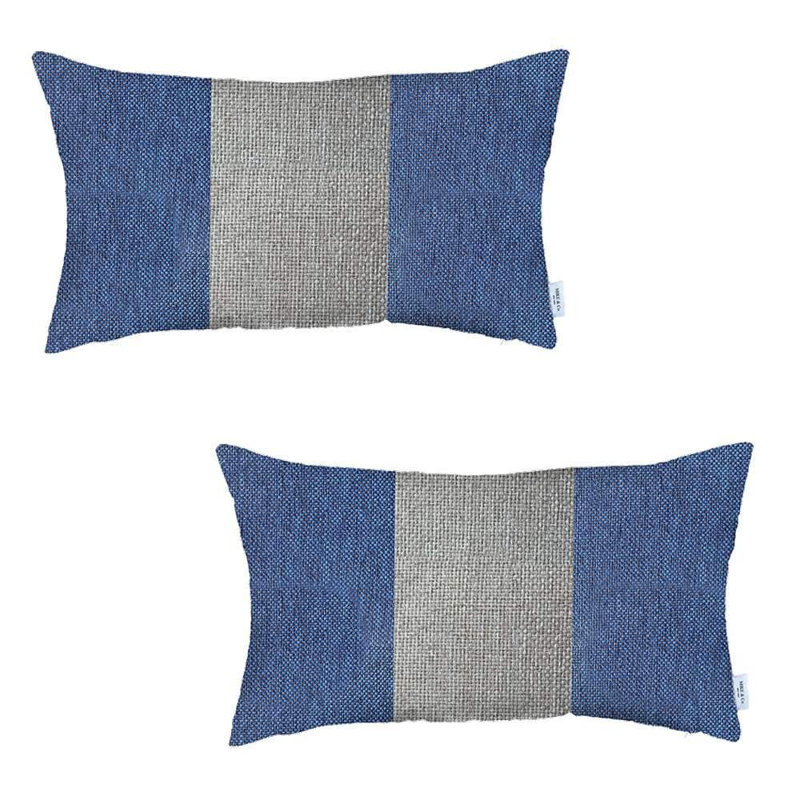 Throw Pillow, Blue/Grey