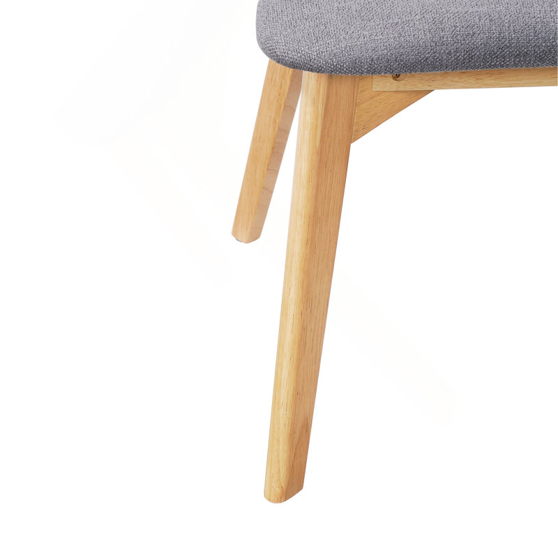 Chaises de salle à manger rembourrées Mid-Century, Gris, 4, Brun