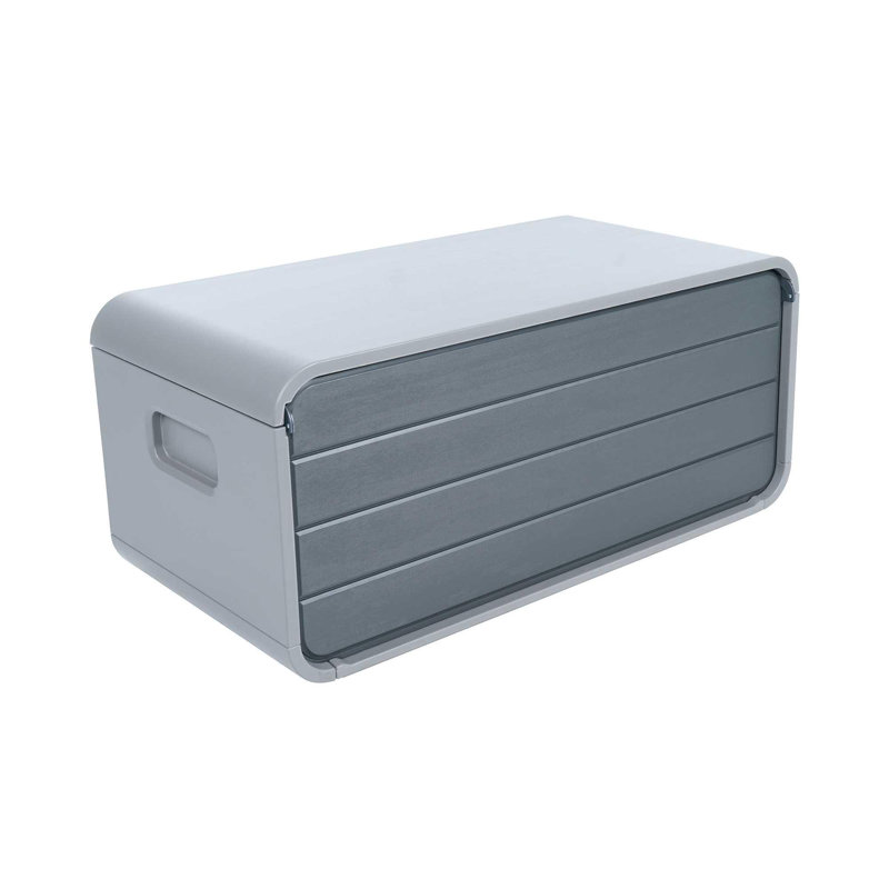 Lifetime 147.1cm W 136L Water Resistant Plastic Deck Box in Grey
