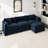 Modern Chenille Loveseat Sofa Couch With Ottoman-506217871-506217867