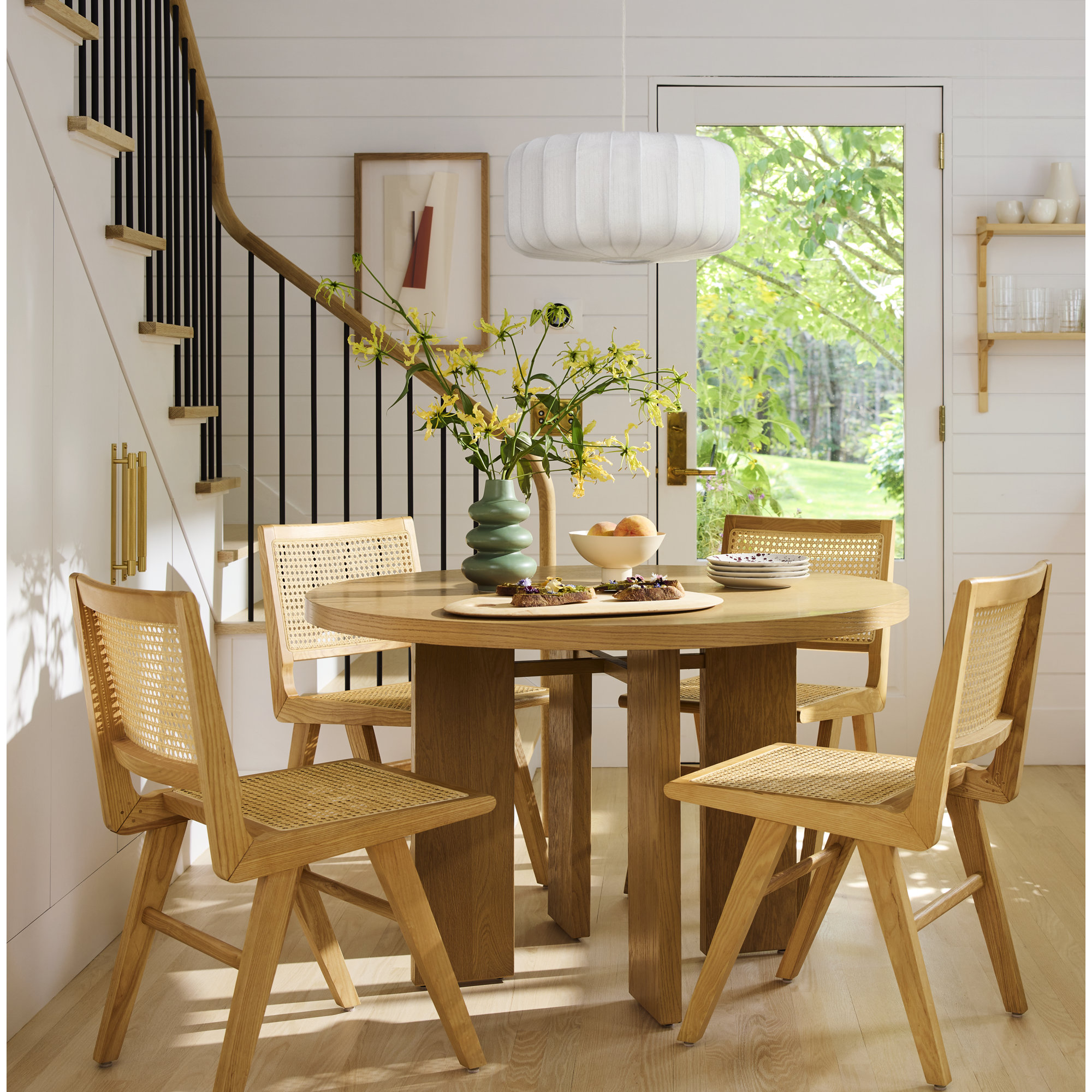 Atticus Cane Dining Chair, Natural