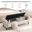 Banc de rangement rembourré 66,9 po Chenille: solution de rangement élégante et fonctionnelle-156577216
