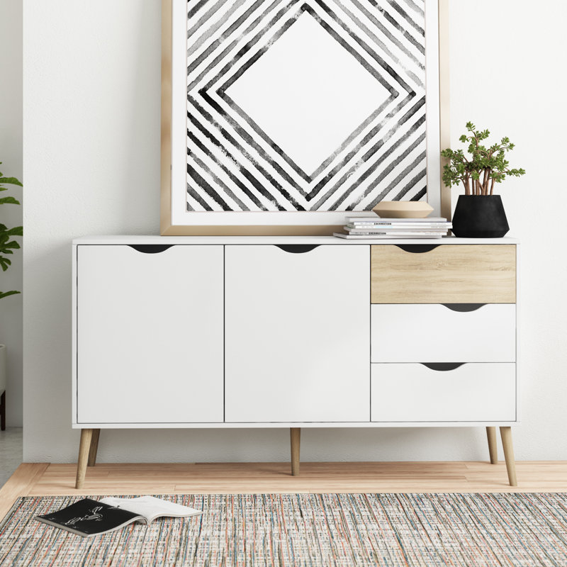 Havana Sideboard, White/Oak