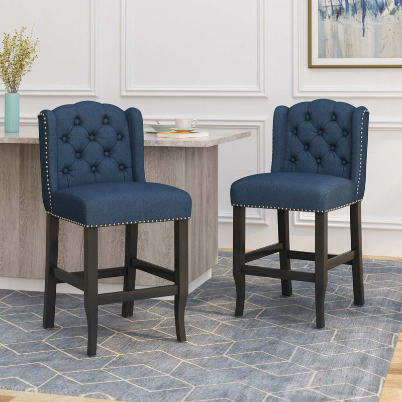 Counter Heith  Tufted Wingback Barstool
