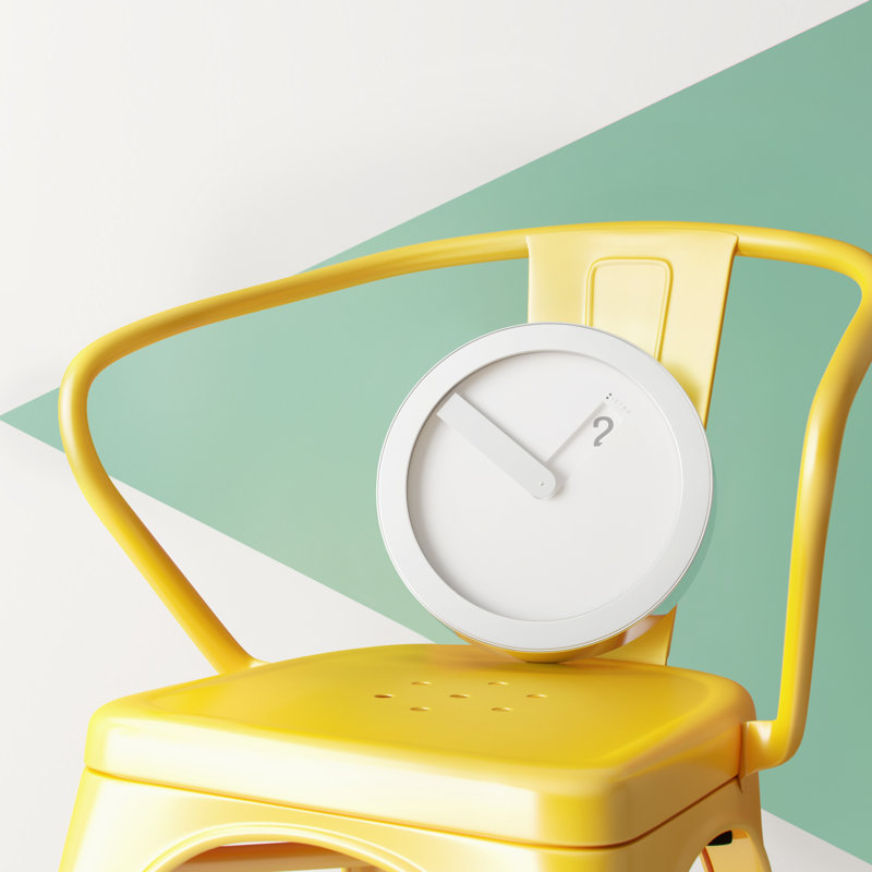 Reedley Metal Wall Clock, White