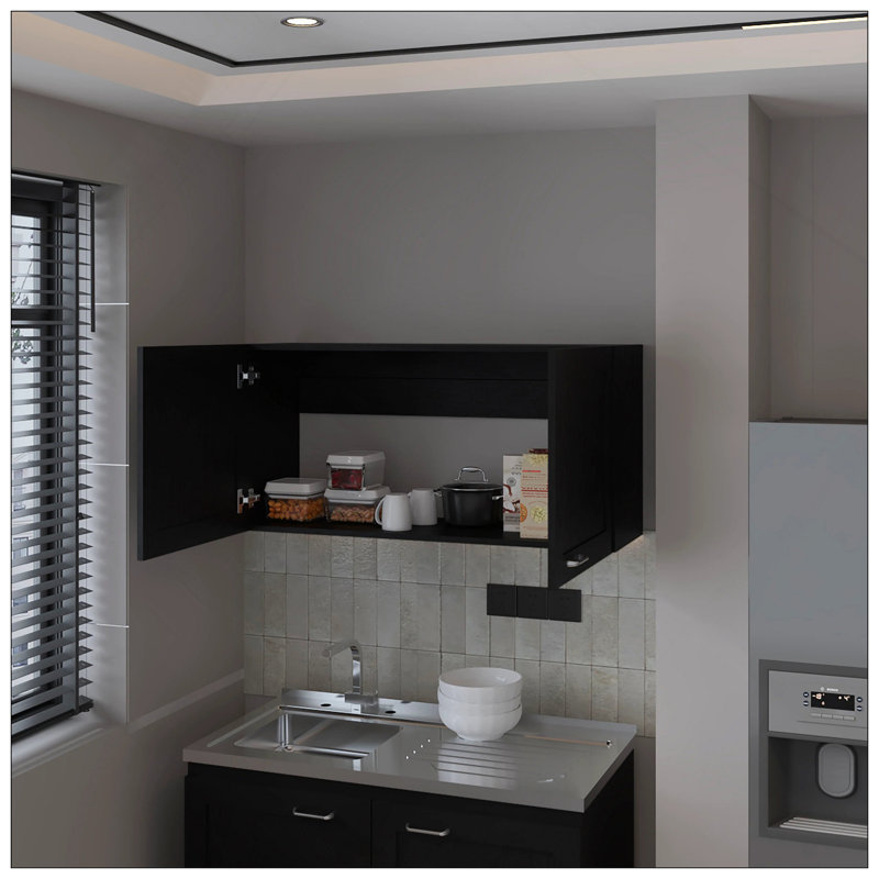 Armoire murale de cuisine Wenge avec 2 portes, Wengé