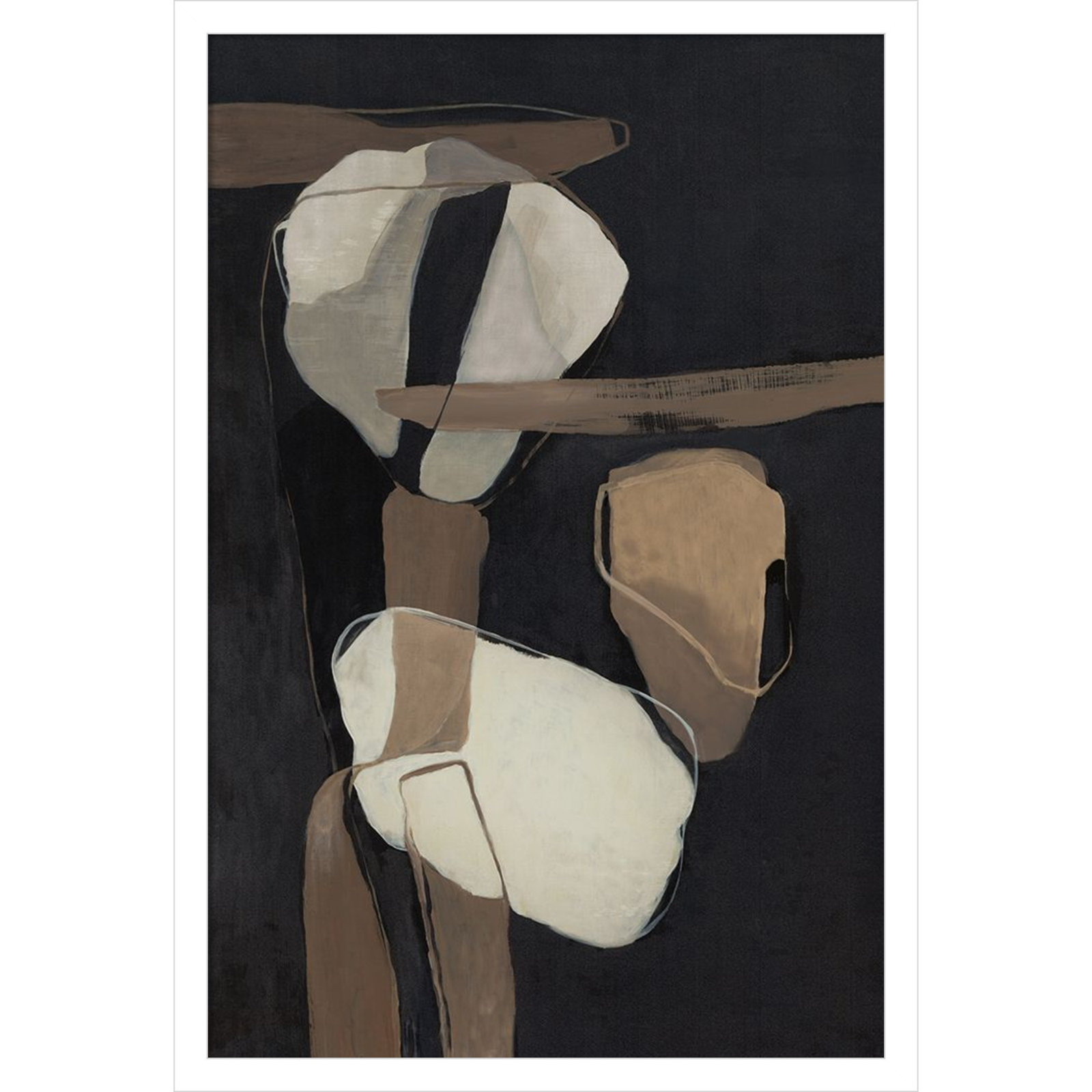 All Attached Print by Jacob q, White, 25" H x 17" W