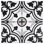 Bliss Gothic Black 8-in. Encaustic Spanish/Moroccan Patterned Matte Porcelain Wall & Floor Tile