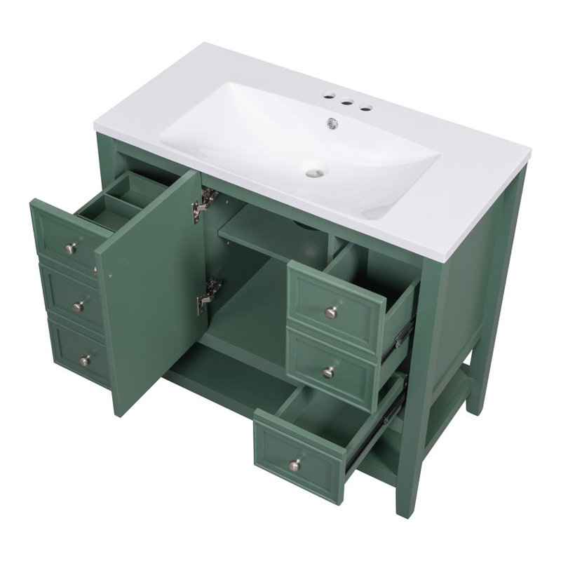 Bathroom Vanity with Sink (Green)