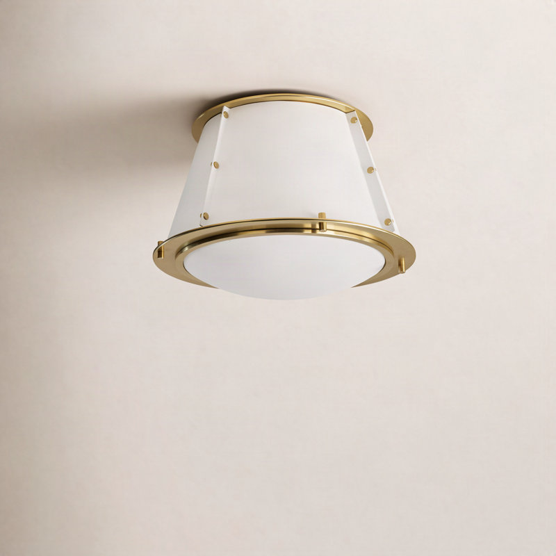 1 - Light Flush Mount, White