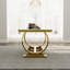 Ensemble de table de salle à manger luxueux et doré avec chaises en velours-2092906446-2092906447