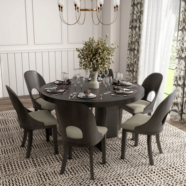 Winston Porter Bart 7-Piece Round Dining Table Set | Wayfair