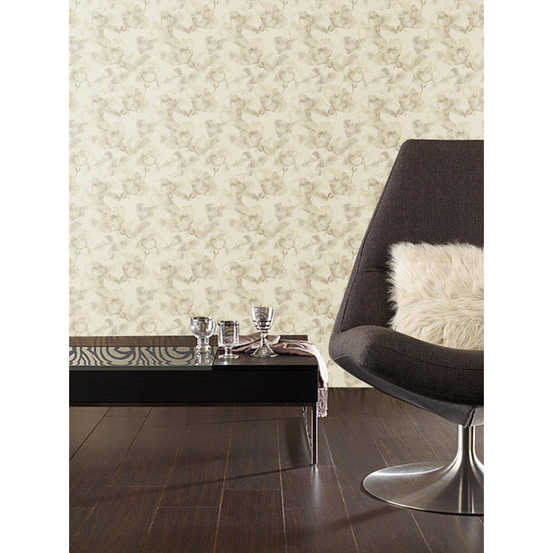 Rouleau de papier peint L 33 pi x l 21 po, Cannelle / Gris
