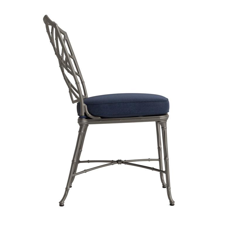 Calcutta Outdoor Dining Side Chair, Mica, Fusion Neptune, Navy