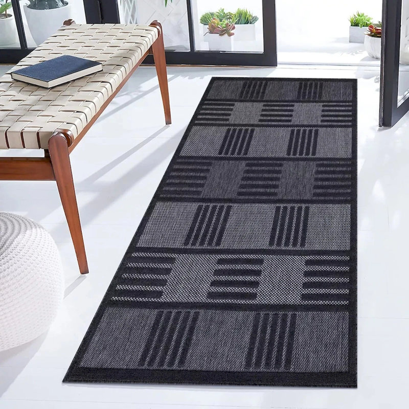 Modern Non-Slip Area Rugs – Anthracite – Living Room, Hallway Runner, Kitchen & Door Mat – Multiple Sizes