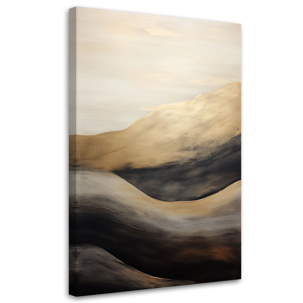 Leinwanddruck, Goldene Wellen - Wrapped Canvas Print