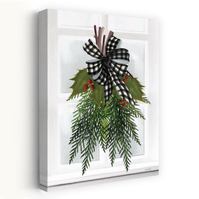 Holly Christmas Swag, art contemporain d'hiver