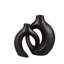2PC Black Ceramic Vases