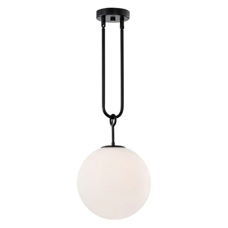 Luminaire suspendu 3 lumières Ryelynn, Noir mat