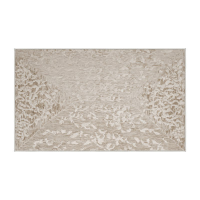 Tapis beige lavable à la machine