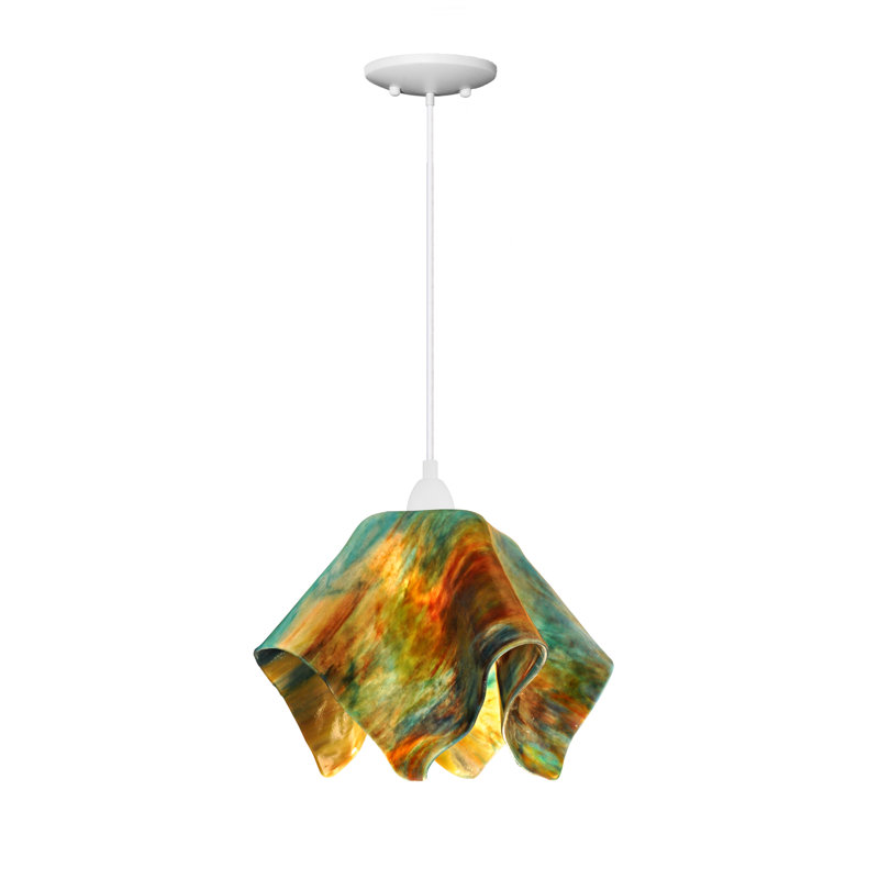 Luminaire suspendu Amergin, Grand, Blanc, Hémérocalle