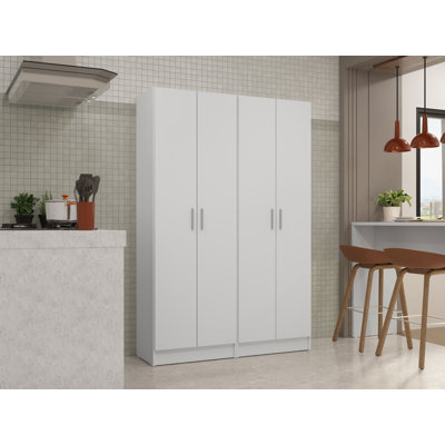 Hokku Designs Kitchen Set 2 Pantry Storage Cabinet with 10 Utility Shelves 47"L Wooden Organization Unit for Kitchen by Hokku Designs