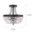 Single 3-light semi-recessed ceiling light 11.8” Finis
