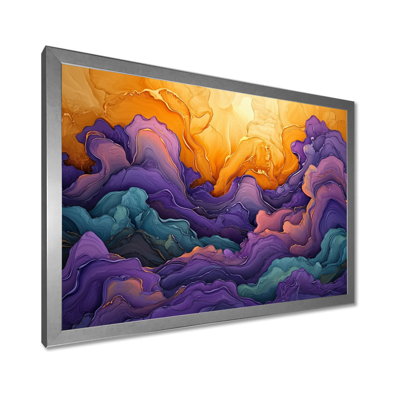 Art dissous sur toile, Reproduction encadrée d'une seule photo, Argent argent, H 34 po x l 44 po