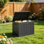 Boîte de rangement 55 gallons résistante aux intempéries - Rangement verrouillable en résine pour coussins de patio, outils de jardin et ensembles-134406262