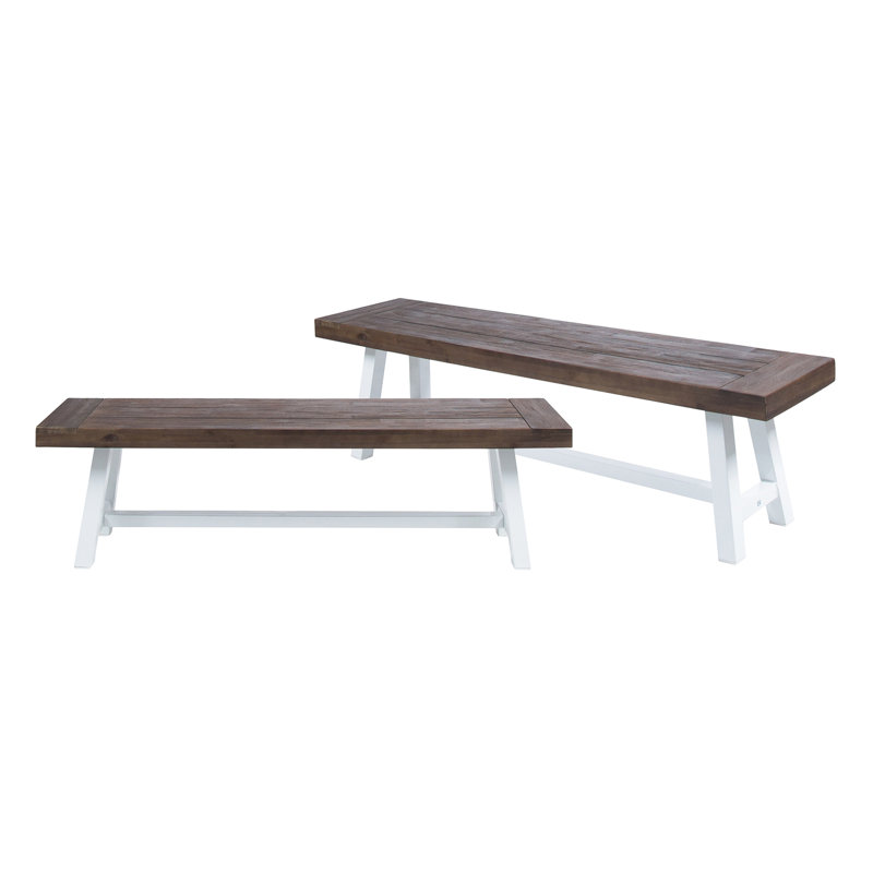 Banc de mobilier intérieur / extérieur, Brun / blanc